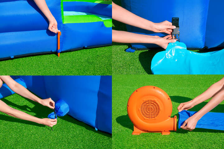 Bestway Mega-Wasserpark Turborutsche mit Dauergebläse